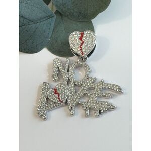 Hip Hop "No Love" Rhinestone Pendant